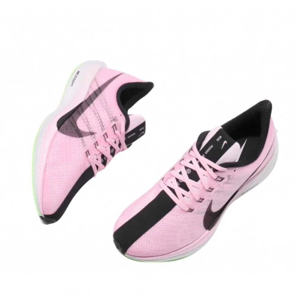 Nike Pegasus 35 Women's Athletic Shoes in Pink/Black/Lime - Size 10 - Picture 2 of 7